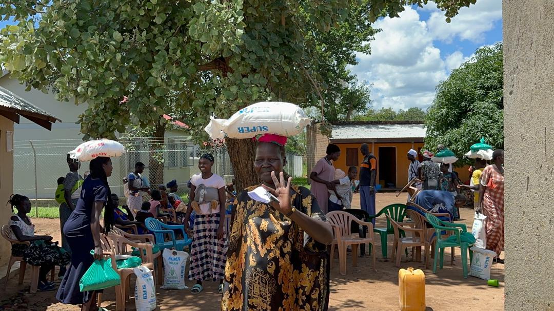 Community outreach gathering in Adjumani, northern Uganda
