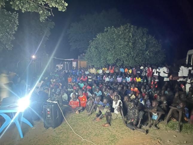 Night-time community film outreach